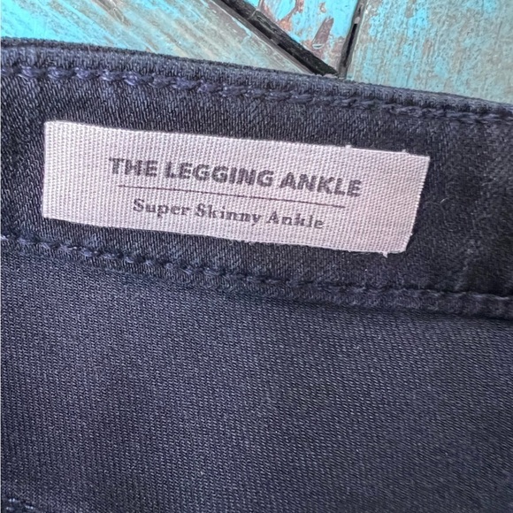 AG Adriano Goldschmied The Legging Ankle Skinny Ankle Jeans Size 27 Black Blue - Picture 6 of 11